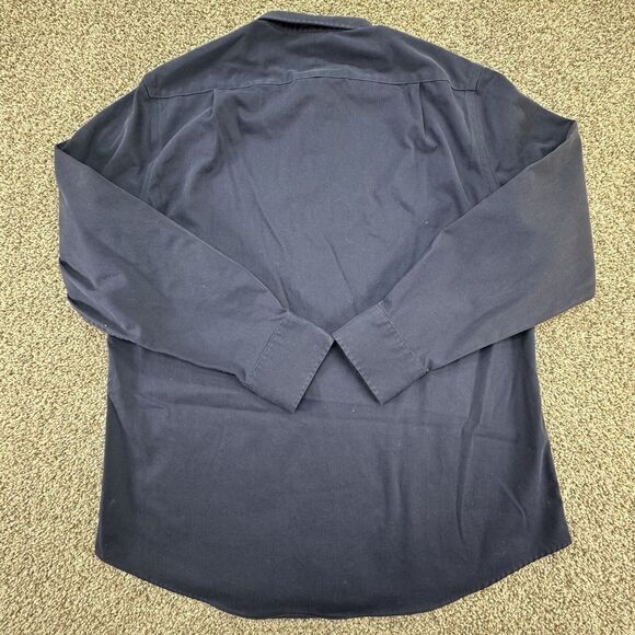 Charles Tyrwhitt Men's Weekend Navy Blue Button Down L Slim Fit Non Iron - Picture 4 of 7